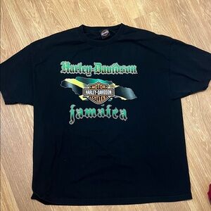 Harley-Davidson Black and Green Jamaica Tee 2XL